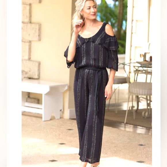 - Soft Surroundings comfy and cute black jumpsuit S - Picture 1 of 10